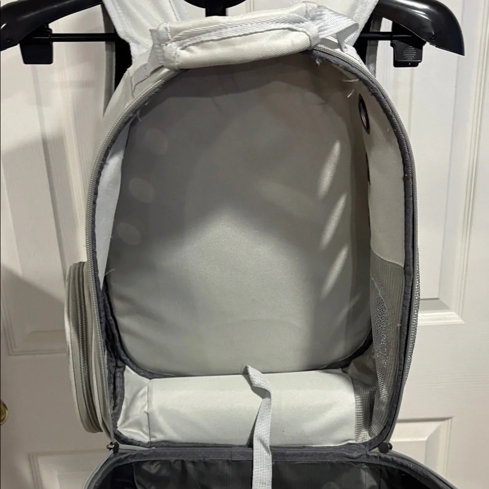 White Pet Carrier Backpack - Picture 2 of 11